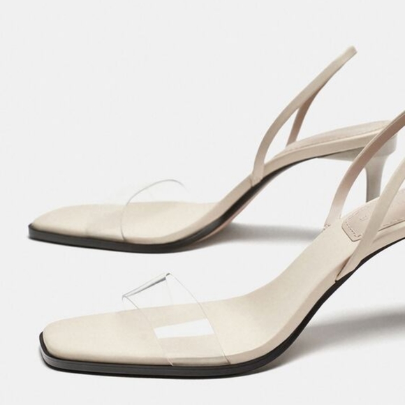 clear zara sandals